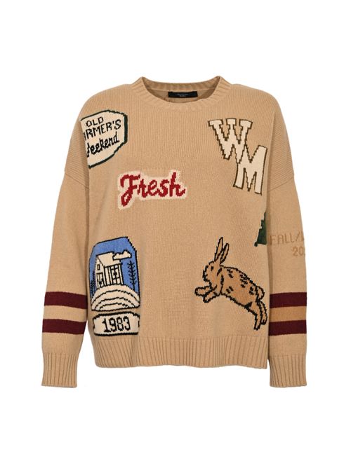 Maglia over Pavidi in filato di lana Beige WEEKEND MAX MARA | 2525366262600001